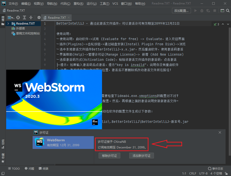 Jetbrains WebStorm 2024 Web集成开发环境中文直装版